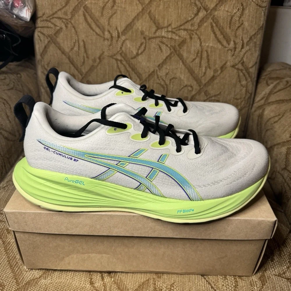 Asics Gel-Cumulus 27 Shoes Men's Size‎ 15 Neon Sneakers EUC!